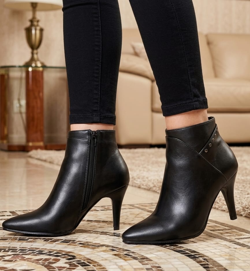 BOTINES FASHION 81/2 PA 290 81/2 CUERO NEGRO
