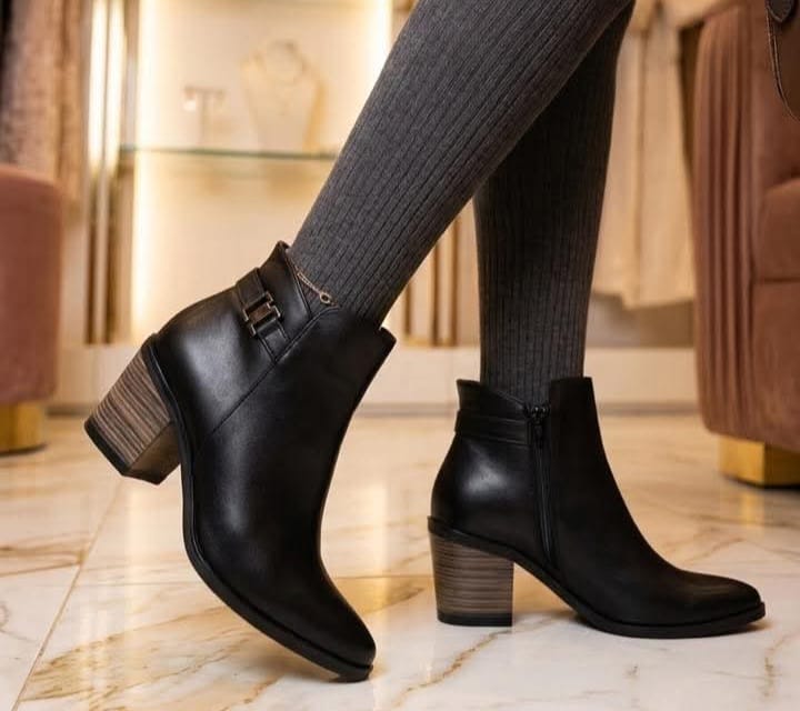 BOTINES FORMALES RS 243 - CUERO NEGRO
