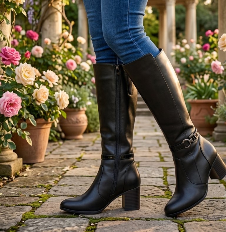 BOTAS FASHION LP 611 CUERO NEGRO