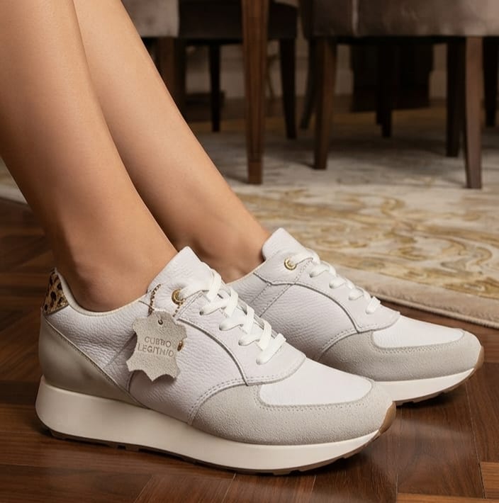 DEPORTIVOS DAMA F 9 GAMUZÓN BLANCO/NAPA/BRSOTI/CULEBRA MIEL