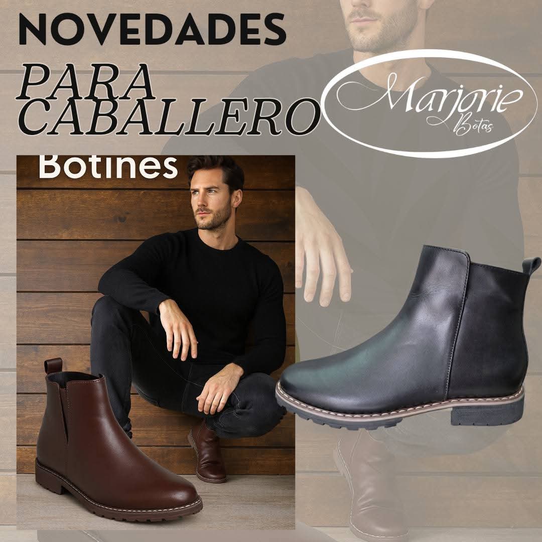 BOTINES HOMBRE BH1 - CUERO NEGRO