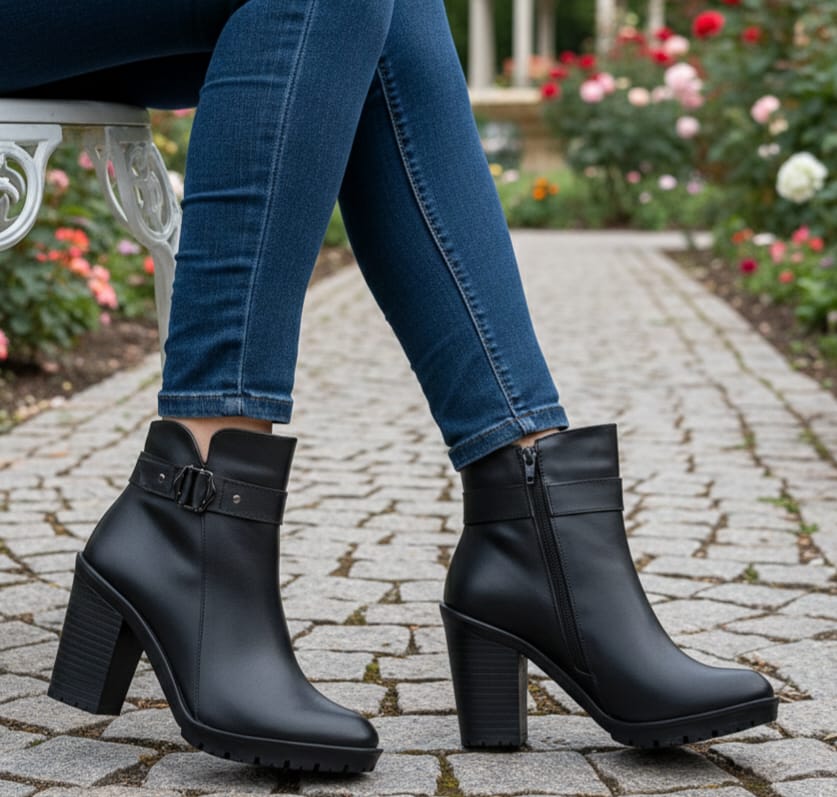 BOTINES FORMALES KR 253 - CUERO NEGRO