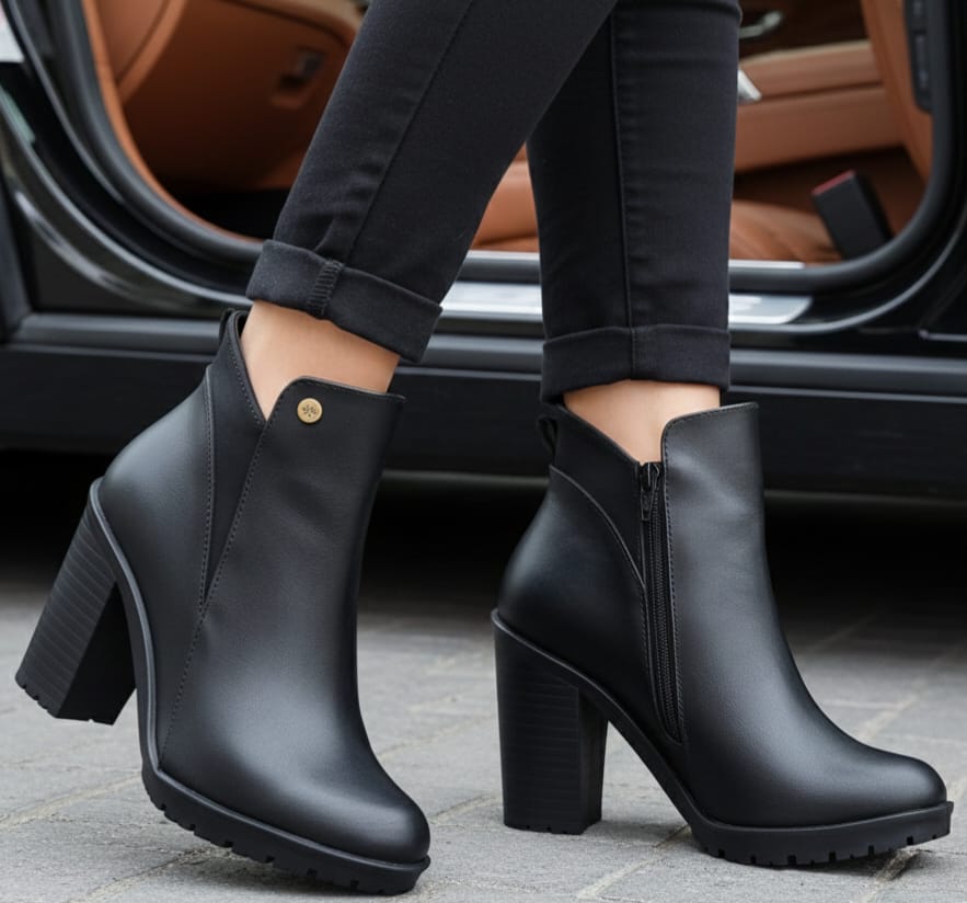 BOTINES FORMALES KR 250 - CUERO NEGRO