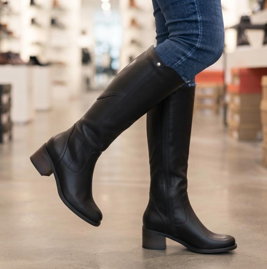BOTAS FORMALES J 651 CUERO NEGRO
