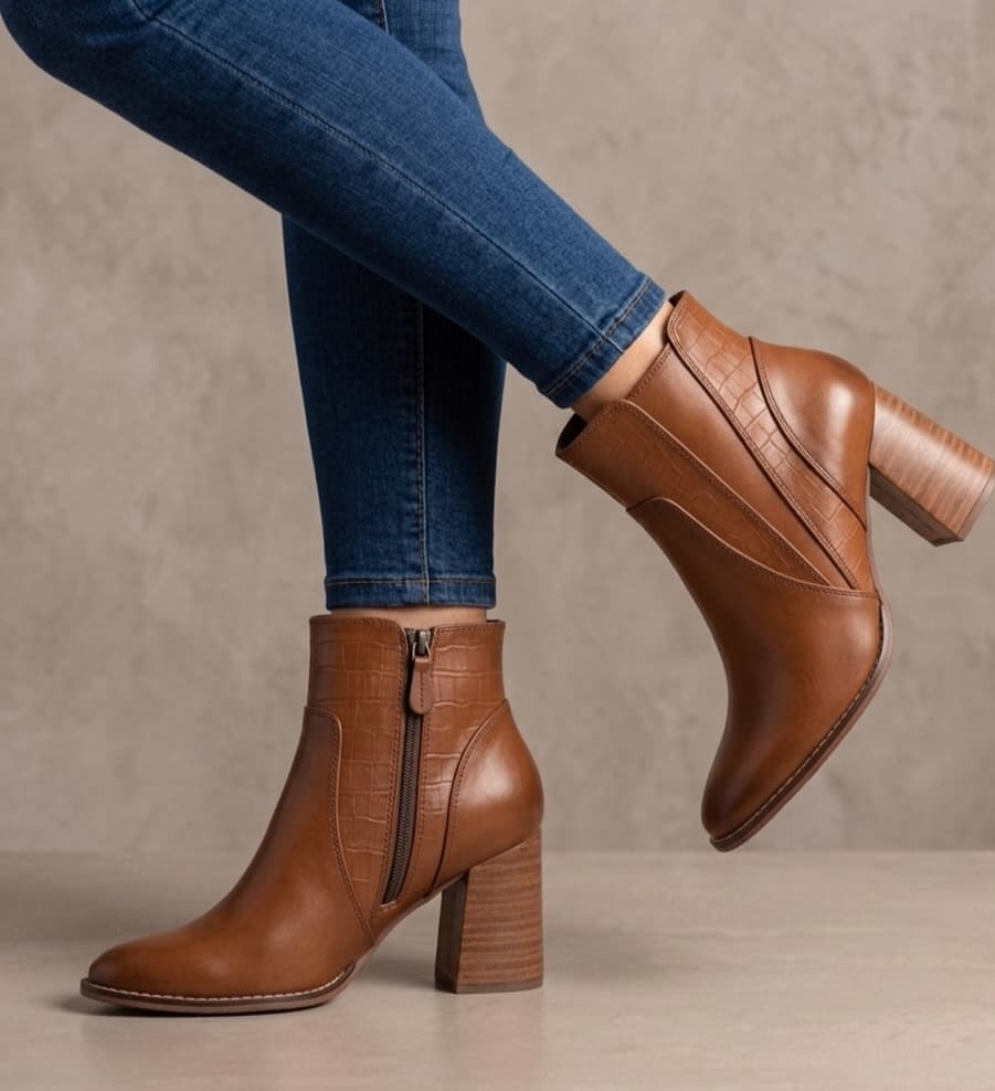 BOTINES FASHION 71/2  PS 284 71/2  NUVOLLA MIEL