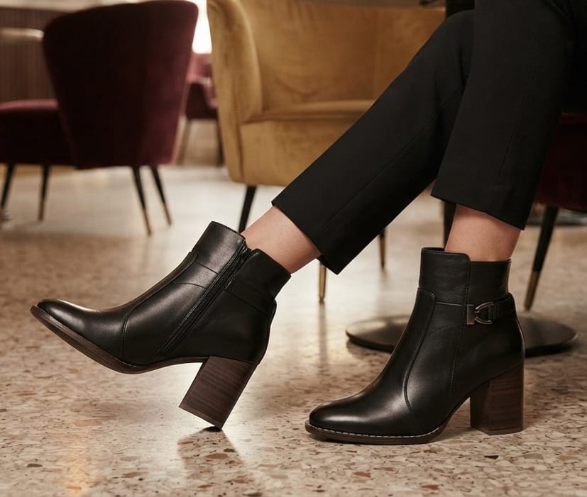 BOTINES FASHION PS 289 7 1/2 CUERO NEGROCUERO NEGRO