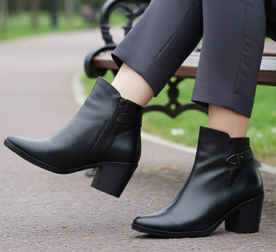 BOTINES FORMALES RS 239 - CUERO NEGRO