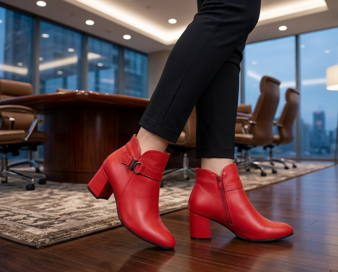 BOTINES EXCLUSIVOS P237 5 1/5 NAPA ROJO