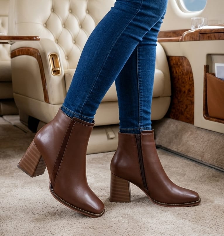 BOTINES FASHION  71/2 Punta Cuadrada CS 293 71/2 SUIZA CAFE