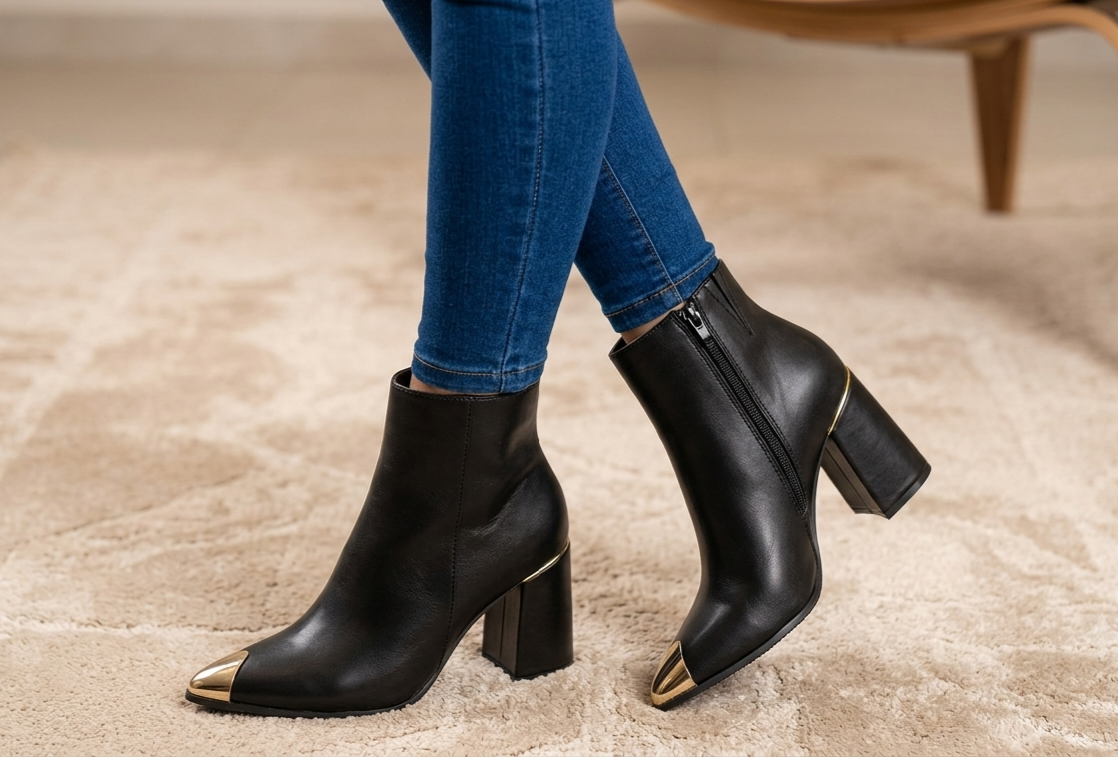 BOTINES EXCLUSIVO 7 BP 241 CUERO NEGRO