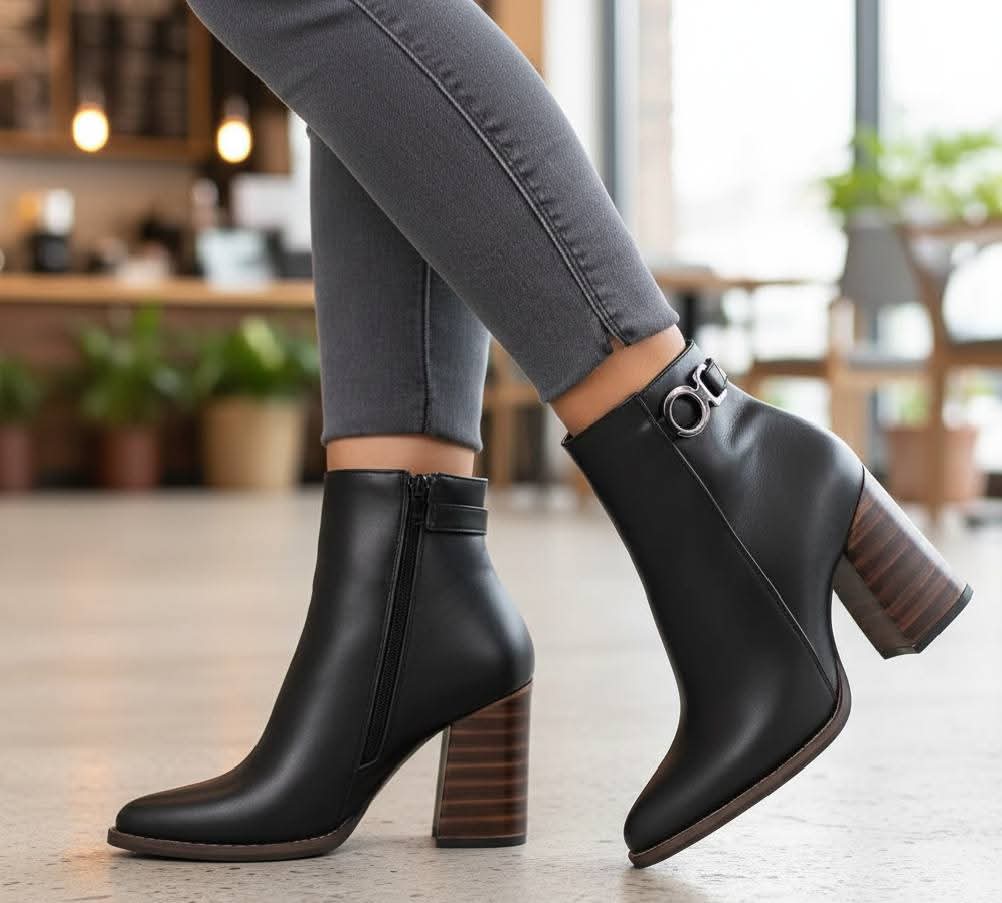 BOTINES FASHION 71/2 PS 266 71/2 CUERO NEGRO