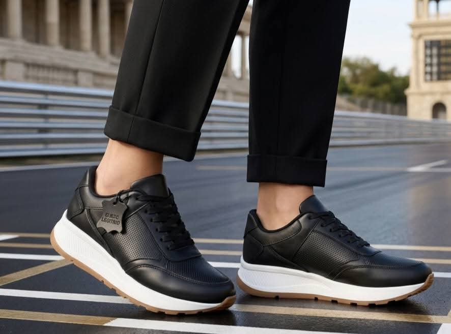 DEPORTIVOS DAMA F2 CUERO NEGRO