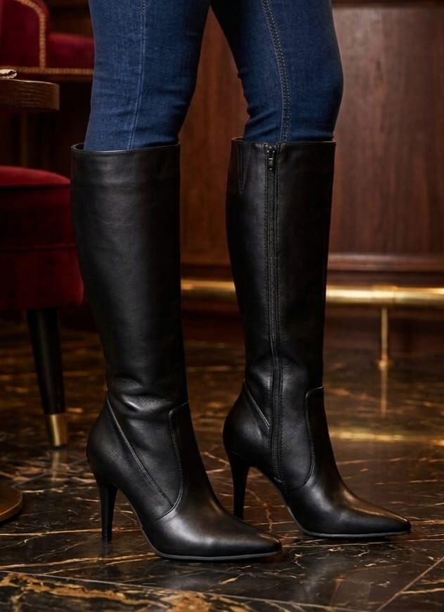 BOTAS FASHION 81/2 PA 800 81/2 CUERO NEGRO