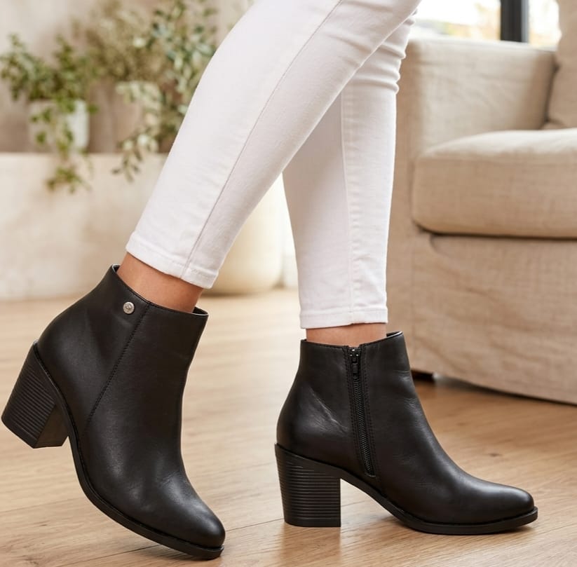 BOTINES FORMALES RS 235 - CUERO NEGRO