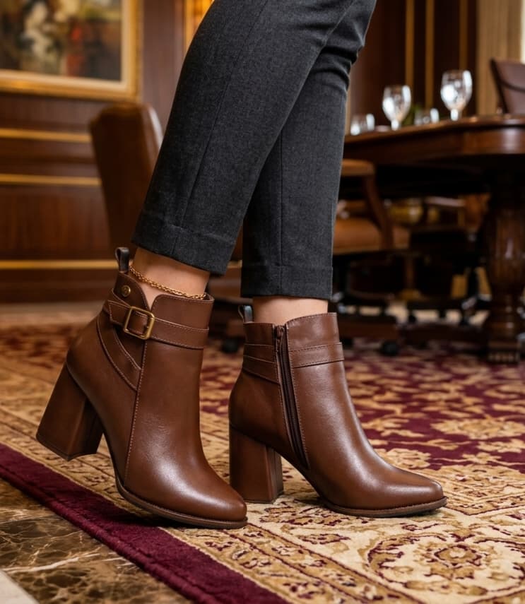 BOTINES FASHION  71/2 Punta redonda RC 290 71/2 SUIZA CAFÉ
