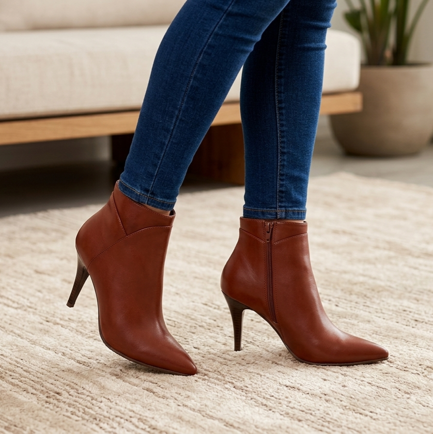 BOTINES FASHION A 290 7 1/2 CUERO COÑAG