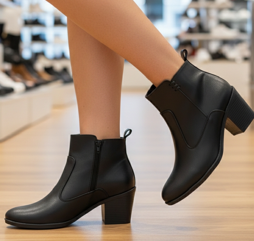 BOTINES FORMALES M 231 - CUERO NEGRO