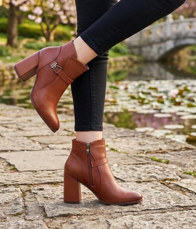 BOTINES EXCLUSIVOS 71/2 P 261 71/2  NUVOLLA MIEL