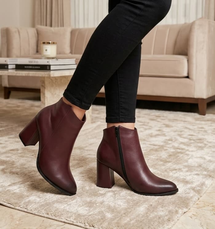 BOTINES FASHION  71/2 PS 262 71/2 CUERO VINO