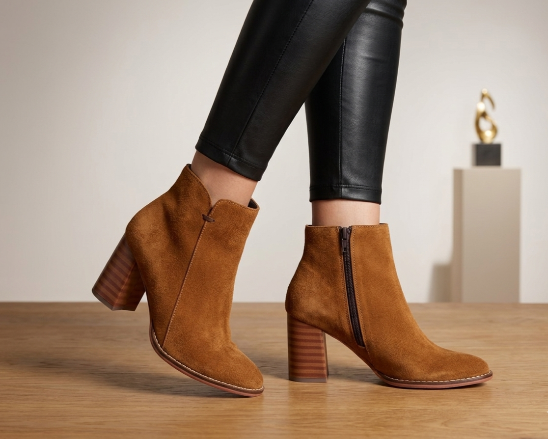 Botines Fashion PS 244 7 1/2 GAMUZON MIEL
