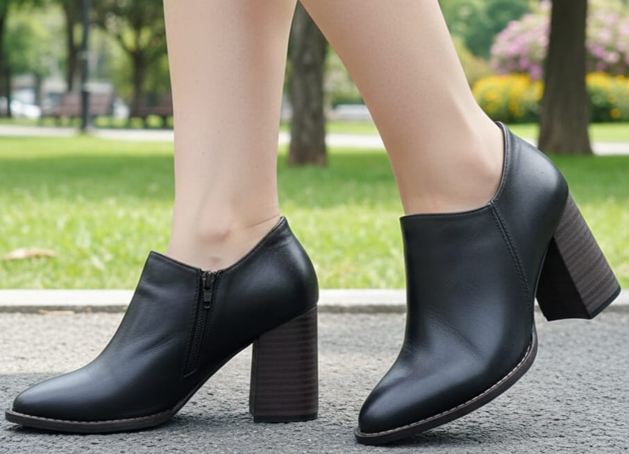 BOTINES FASHION 71/2 PS 100 71/2 CUERO NEGRO