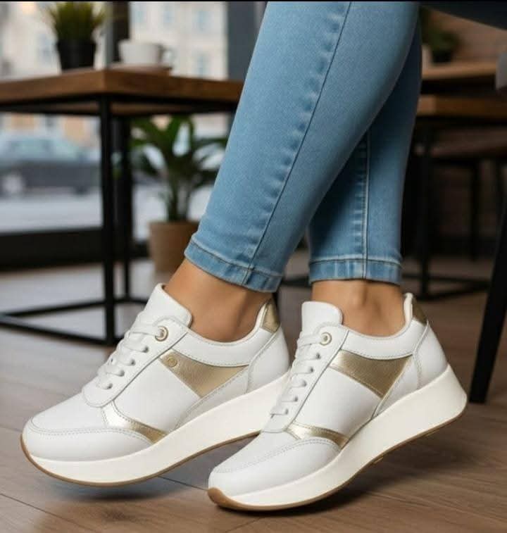 DEPORTIVOS DAMA F5 CUERO BLANCO