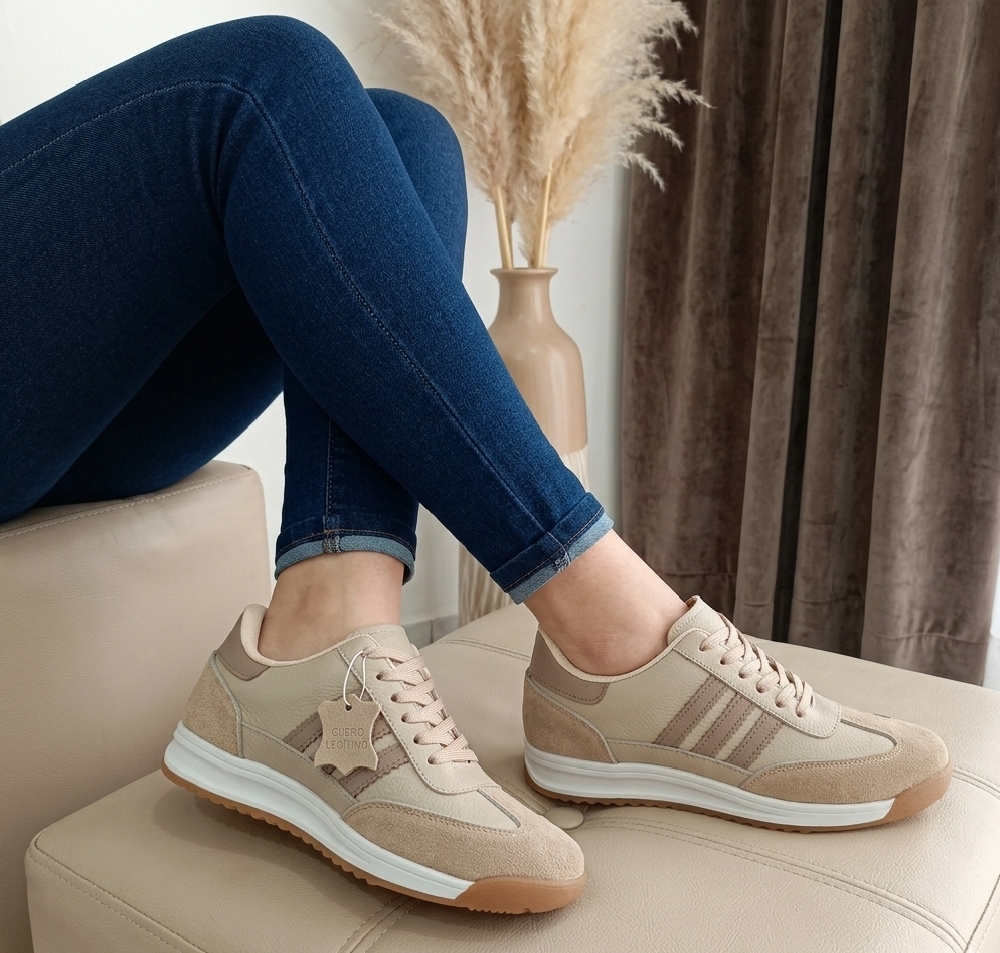 DEPORTIVOS DAMA A1 NAPA BEIGE