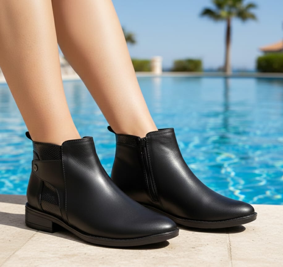 BOTINES FORMALES LC 254 CUERO NEGRO