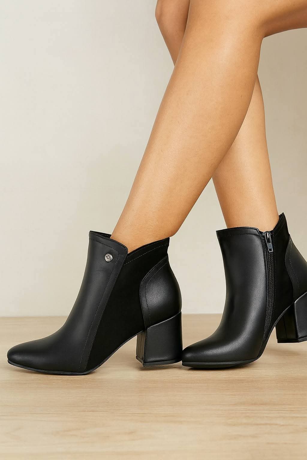 BOTINES EXCLUSIVOS 51/2 P 234 51/2 CUERO NEGRO/GMZON