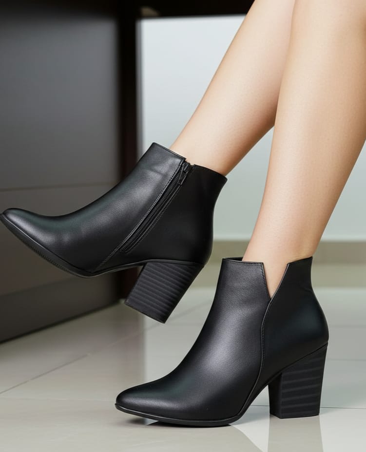BOTINES FORMALES BRE 280 - CUERO NEGRO