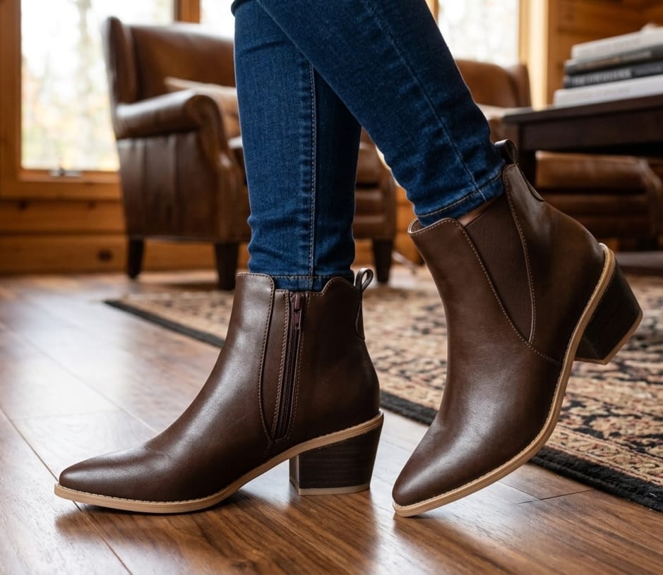 BOTINES TEXANOS TX 201 - CUERO CAFE
