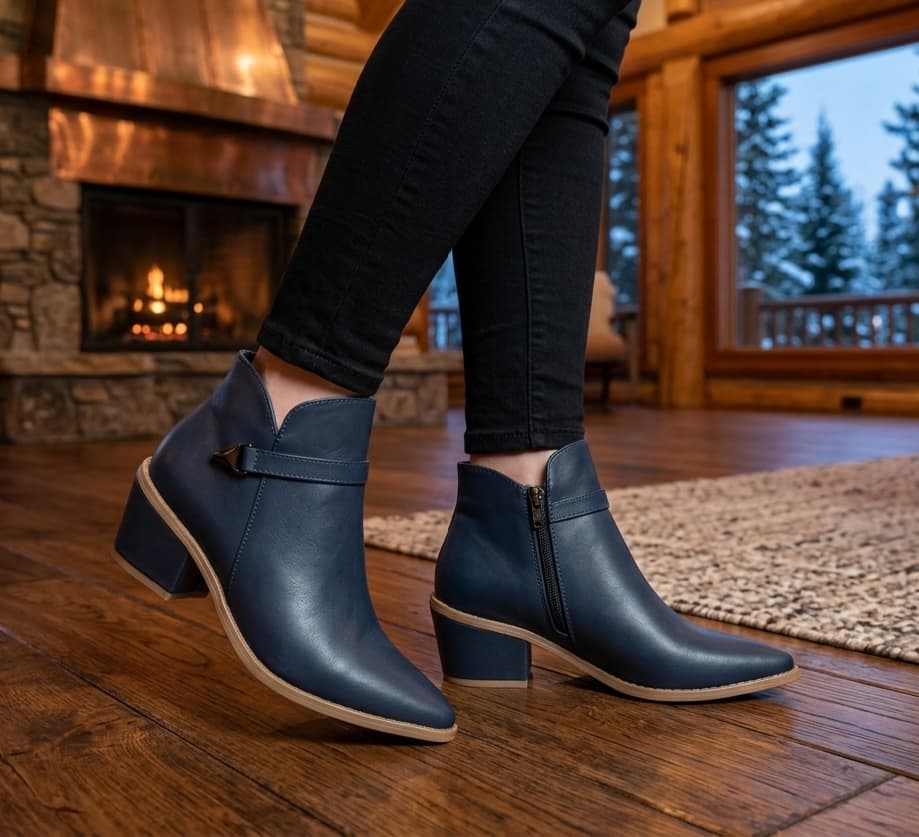 BOTINES TEXANOS TX 202 - CUERO AZUL