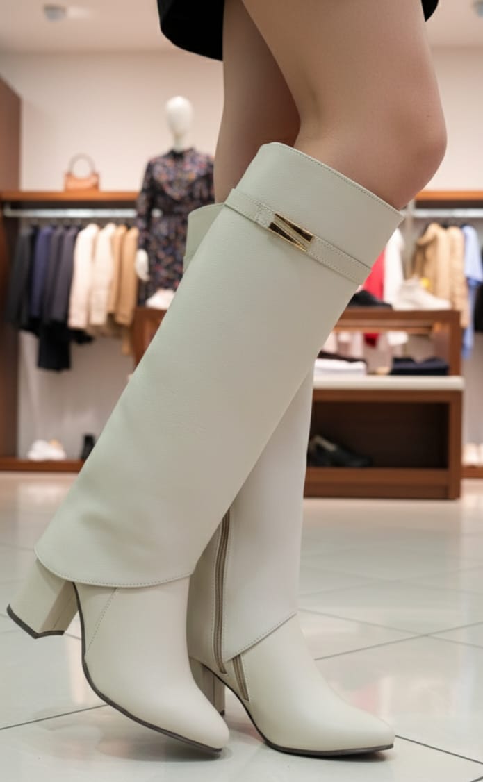 BOTAS  EXCLUSIVAS P 662 7½ - NAPPA BEIGE