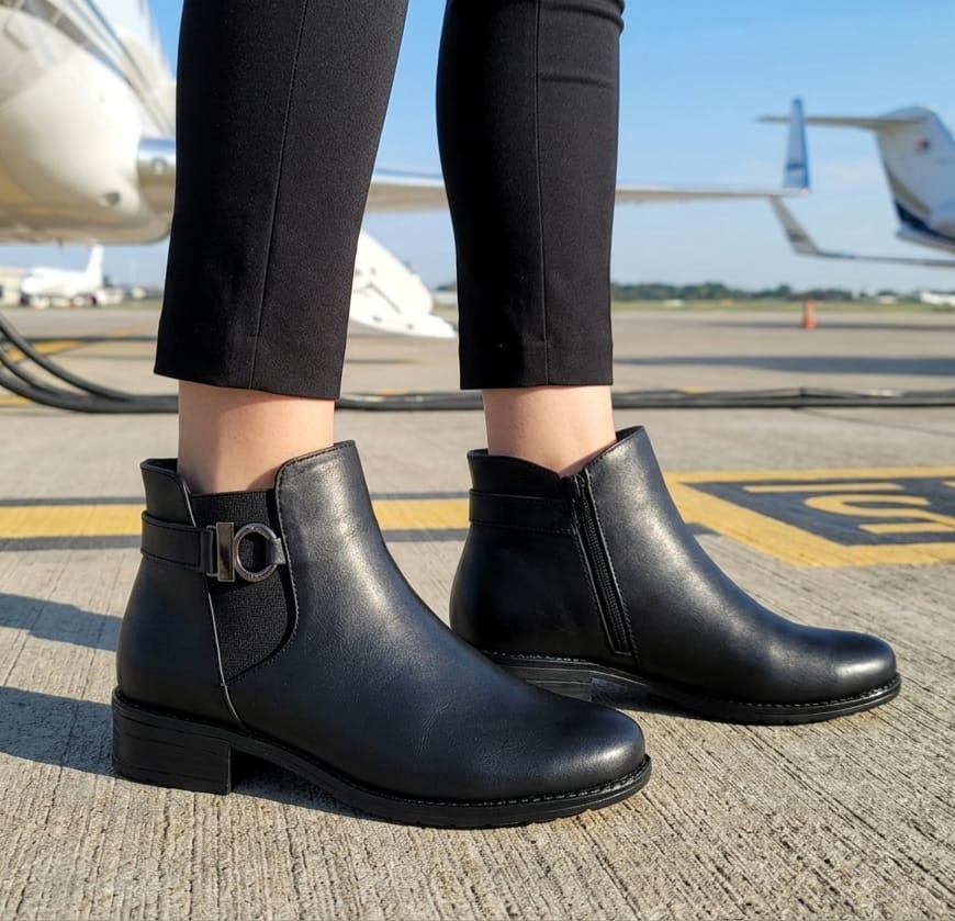BOTINES FORMALES AL 275 - CUERO NEGRO