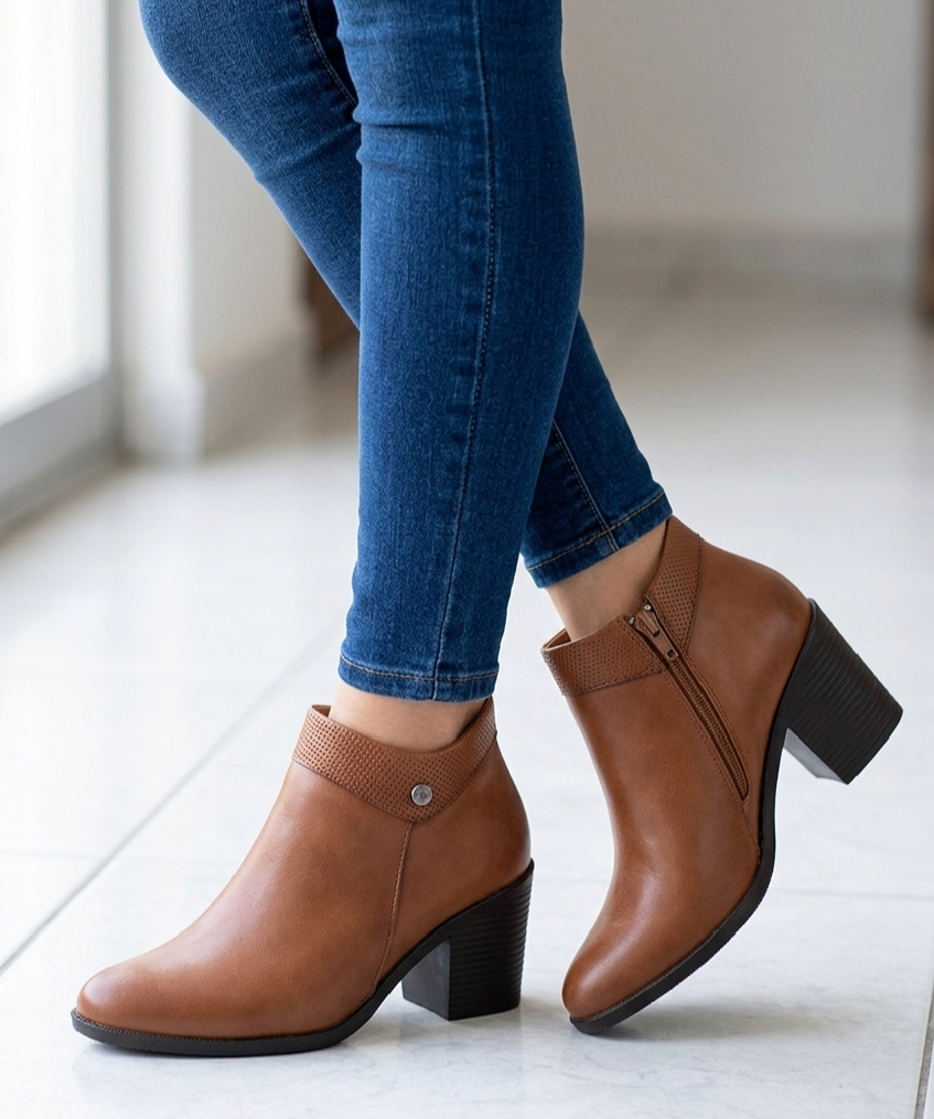 BOTINES  TOBILLEROS M 203 - NUVOLLA MIEL
