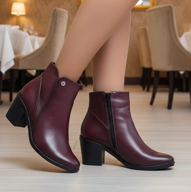 BOTINES FORMALES RS 248 - CUERO VINO
